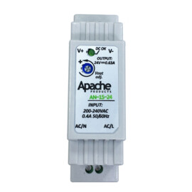 Apache Greyline DIN Rail voeding, smalle uitvoering, 24V 0.63A