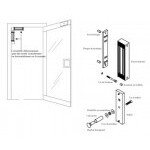 CDVI I180SR  - Opbouwmagneet roestvrij staal - houdkracht 180 kg -  12/24 V DC - met signaal